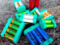 Battery caps for AA, AAA, 18650 and other cell types by enif