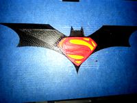 Dark knight and Man of steel Mesh logo by Hulksmash