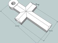 Simple, mostly hollow Cross made for a friend by toguan