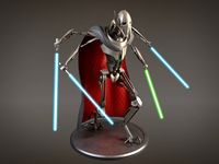 Star Wars General Grievous rigged for Maya 3D Model