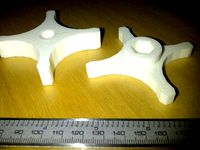 4-Star Knob for M8 Hex Nut fixed for print by charlie68