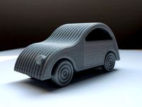 Little Printed Cars: 2CV tribute by MichielCornelissen