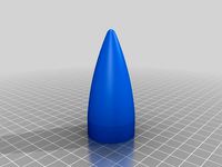 Fin and Nose Cone Section for 1" Compressed Air Rocket by Agger