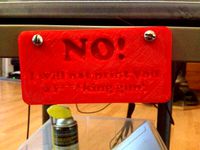 No Gun Plaque by HunterGreen