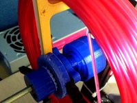 Filament spool for NP-mendel(1.75 filament + 5mm dia center rod, KOREA) with printable spring by znozzang
