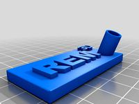 Rem 3D Logo with Pen Holder by Migoko
