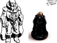 Praetor Kail, 54mm and 28mm Miniature by dutchmogul