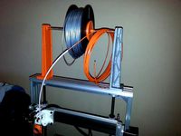 Extrusion Mounted Spool Holder Setup with Universal Spool Cones Aluminatus Trinity One by jevs