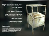 Low Poly Rust Medical Table 3D Model