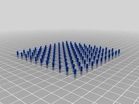 Customizable Square Array of Cylinders by jpearce