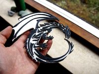 black-white dragon by basbr123