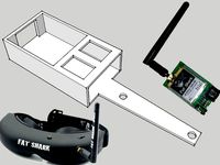 FAT SHARK Video Transmitter Mount for DJI PHANTOM - FPV / UAV by bustmold