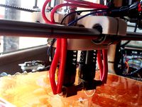 Dual Jhead extruder & carriage, design for prusa air 2 by Arexma
