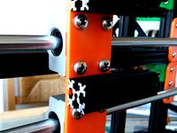Dual linear Bearing (small) to OpenBeam mounting plate by AKAMEDIASYSTEM