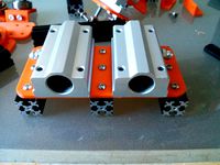 Dual Linear Bearing (large) to OpenBeam mounting plate by AKAMEDIASYSTEM