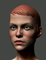 Girl Head 01 3D Model