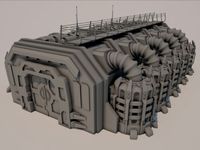 Sci-fi Building 1501 3D Model