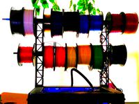 Replicator 2 Top Mount Filament Spool Holder/Dispenser Upper Deck by brackett27