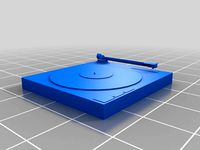 Dj Record Turntable for 3D Printer by AutocadDad