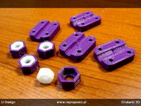 Prusa Mendel / Mendel90 - M8 to M6 Z axis reduction by dvjcodec