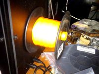 Small bore filament reel holder. - Makerbot Replicator 2 by forbinone