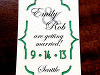 Save the Date Magnet & Sidewalk Sandwich Sign by RobMeyer