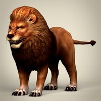 Game Ready Realistic Lion 3D Model