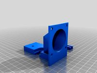 Parametric Groove Mount with hotend fan mount + duct + adgiustable fan for colling material by odino