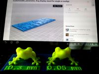 Customizable, parametric, frog display stand for single or multiple frogs (up to five) by pyrophreek