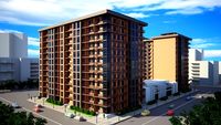 Corner residential building with offices in1 floor 3D Model