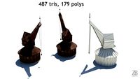 Lowpoly Medieval Crane