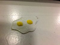 Fried Eggs necklace by fablabbcn