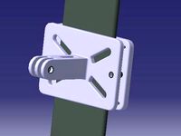 GoPro mount on backpack strap by 3D_CC_design