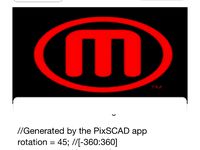 Makerbot logo generated by PixSCADâ„¢ by Appxela