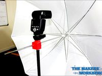 Strobist style umbrella holder for light stands.  by TheMakersWorkbench