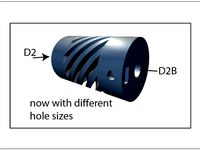 Flexible Coupling parametric with 2 different inner holes by rdklein