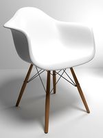 Eames Style Molded Plastic Chair