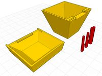 Hinged box 5 piece assembly by visualkev