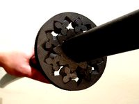 Bokken Bearing Tsuba by graphicsforge