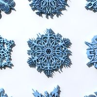 16 Snowflakes Christmas Ornament