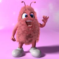 Pink Creature Rigged and Animated