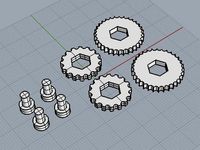PrintrBot Jr. - Print Bed Adjustment Knobs and Pegs by phraust