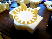 Alternative gear and worm gear for Inmoov Robot shoulder by ForrestHiggs