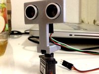 Servo Mount for Ultrasonic (Sonar) Sensor by klvlk