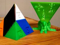 3D Pyramid Tangram with Sphinx Holder by AndyP