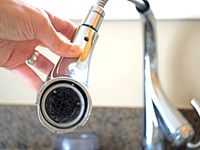Faucet Aerator for Kitchen Sink by canadaduane
