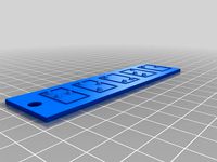 Parametric Braille Name Plates/Keyrings by KyroPaul