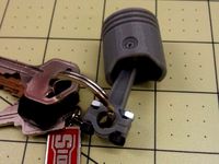 Piston Keychain (Low Cleanup) by Tez_Gelmir
