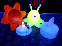 Christmas LED candle recycling Brain Slug by GigaGremlin