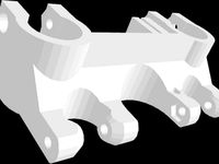 Rostock Carriage: Ball Ends, Screw LM8UU Mount and Belt Retainer by 0xPIT